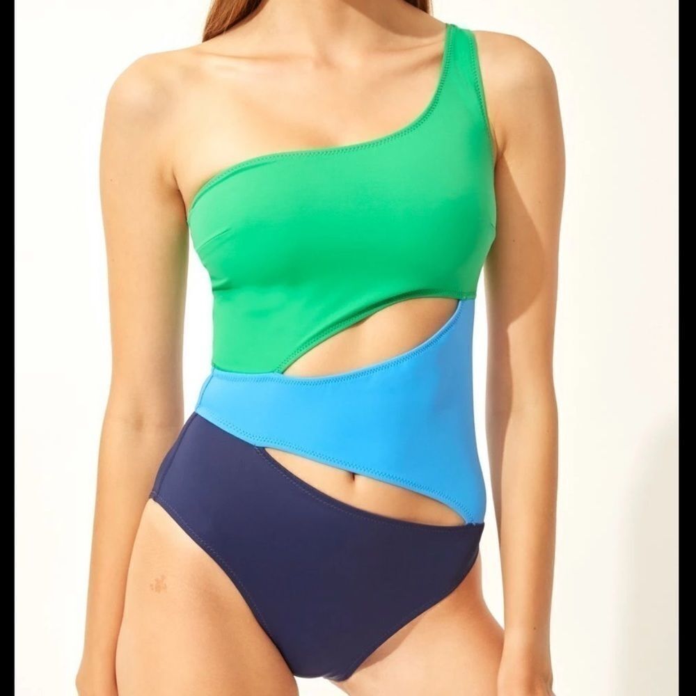 Solid & Striped Cutout One Piece - Picture 2 of 7